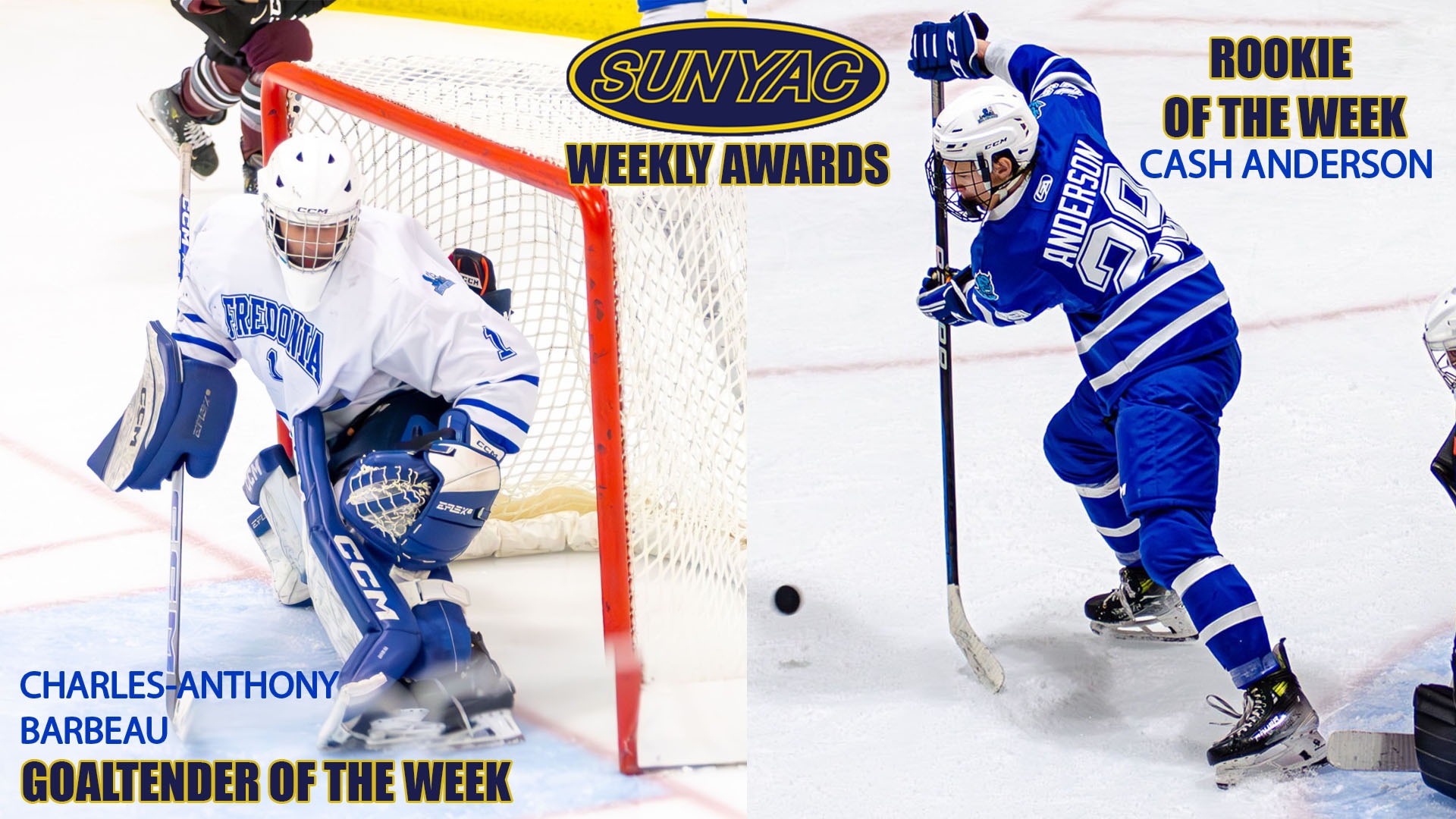 Barbeau and Anderson SUNYAC Weekly Awards