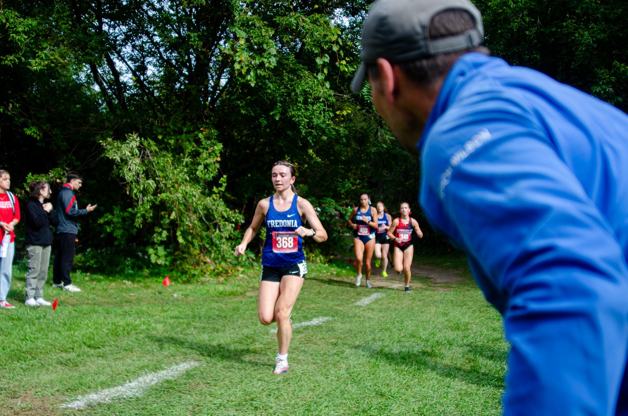 Emily Frank competes for Fredonia State women's cross country