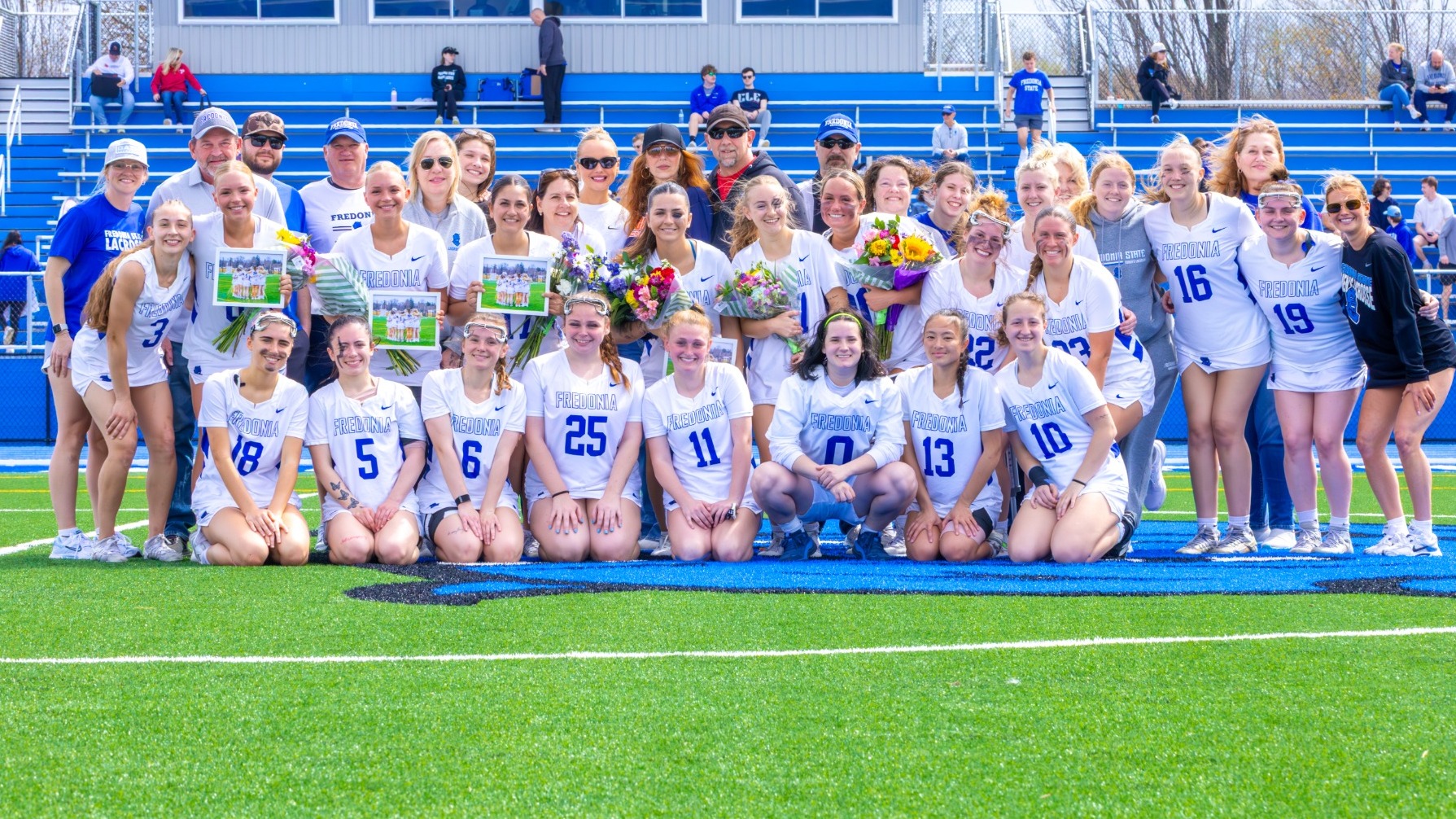 Fredonia WLAX Senior Day group picture 