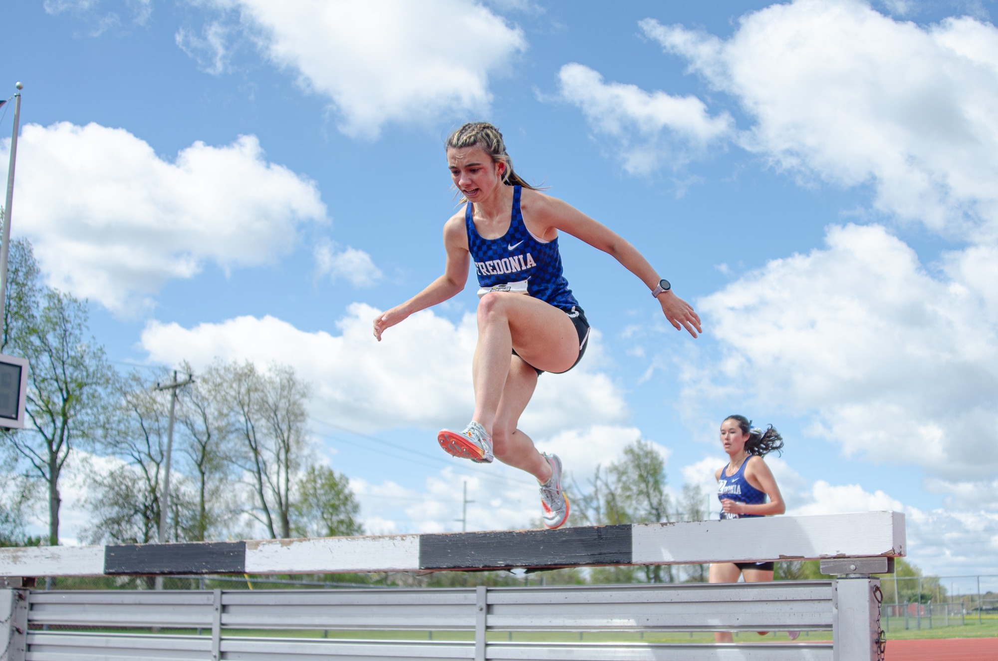 Emily Frank on Her Way to Secure Gold in Steeplechase 