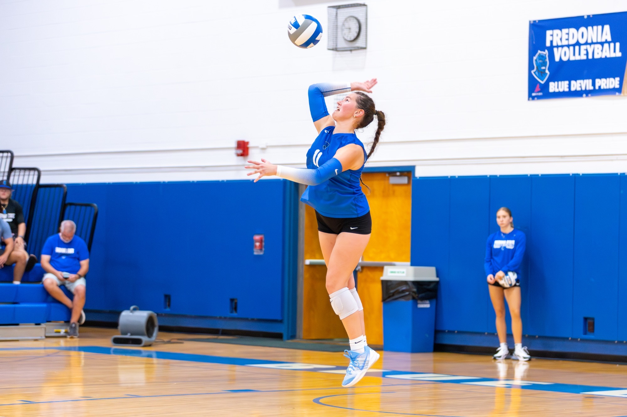 Maeve Musielak serves the ball versus Hilbert