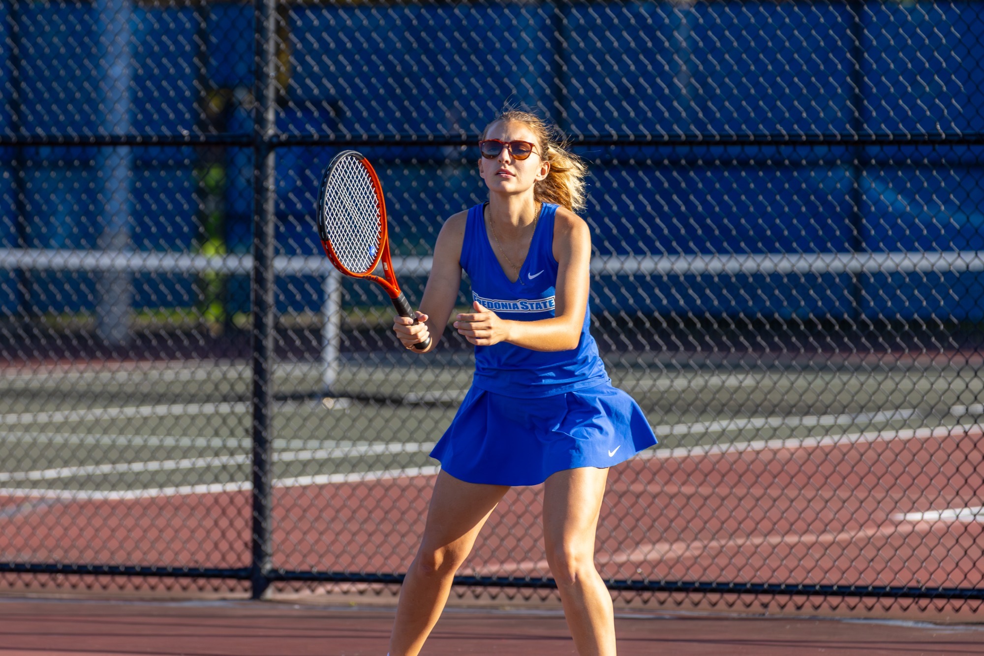 Fredonia State women's tennis in action