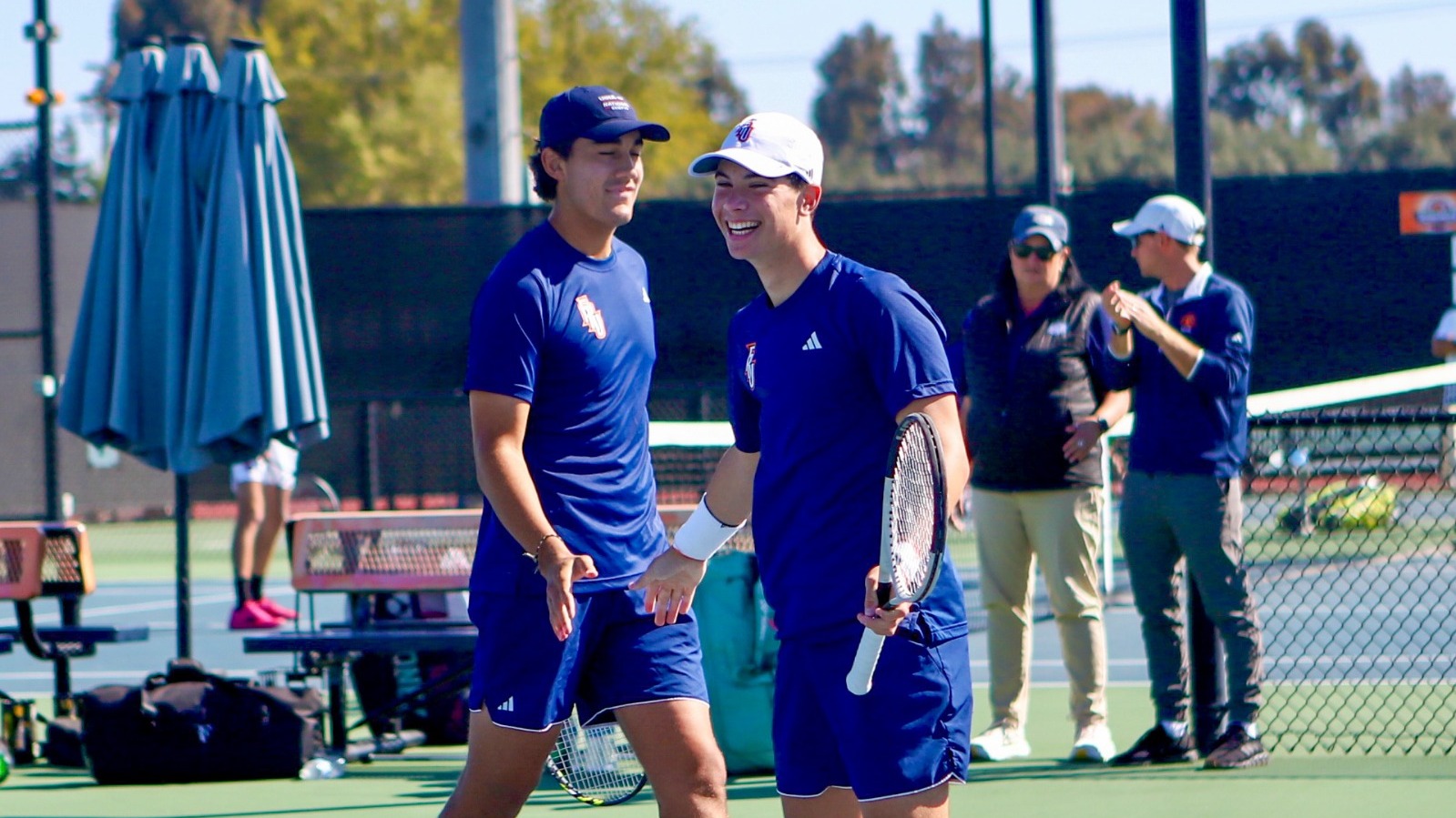jordi and emilio celebrating the point