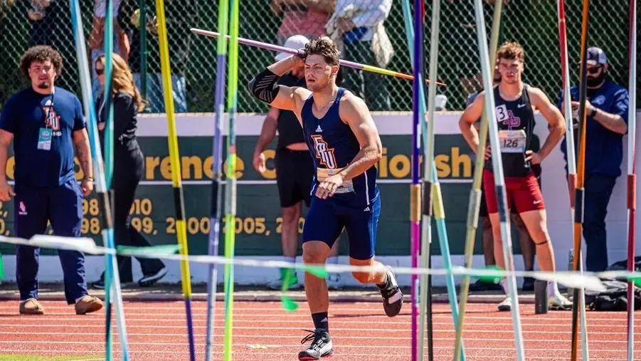 tevz wins the javelin at pacwest championships