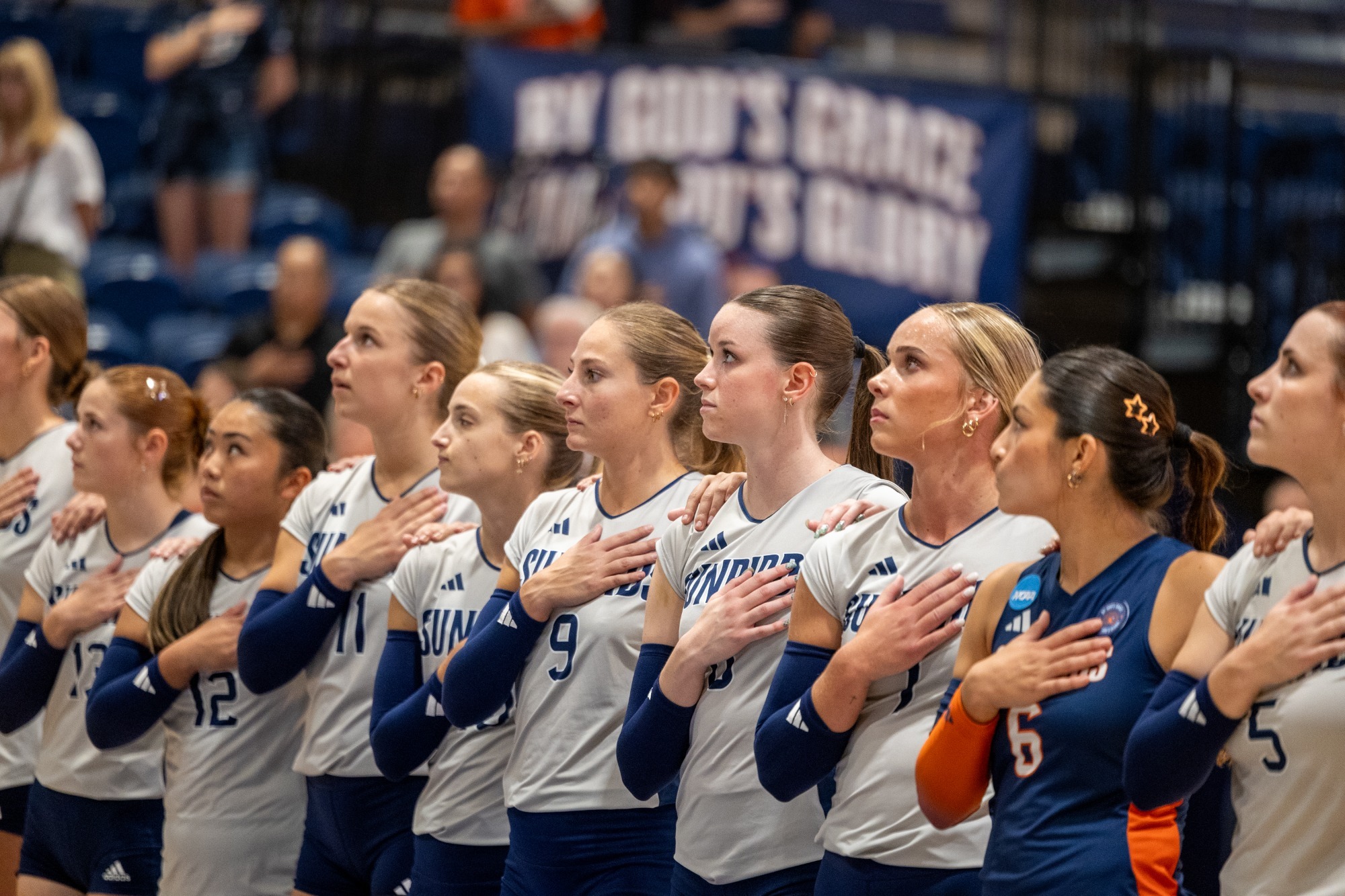 Lady 'Birds No. 11 Volleyball Lined Up