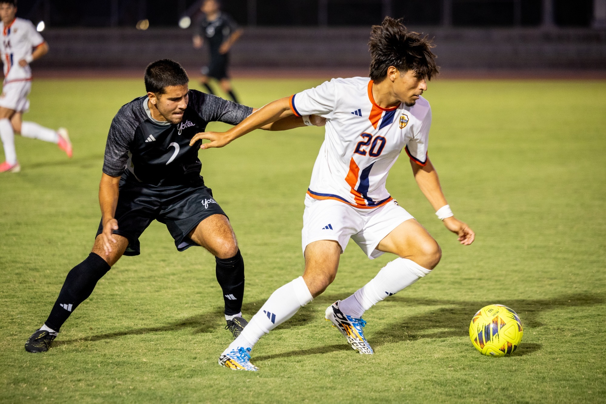lopez dribbling the ball towards goal