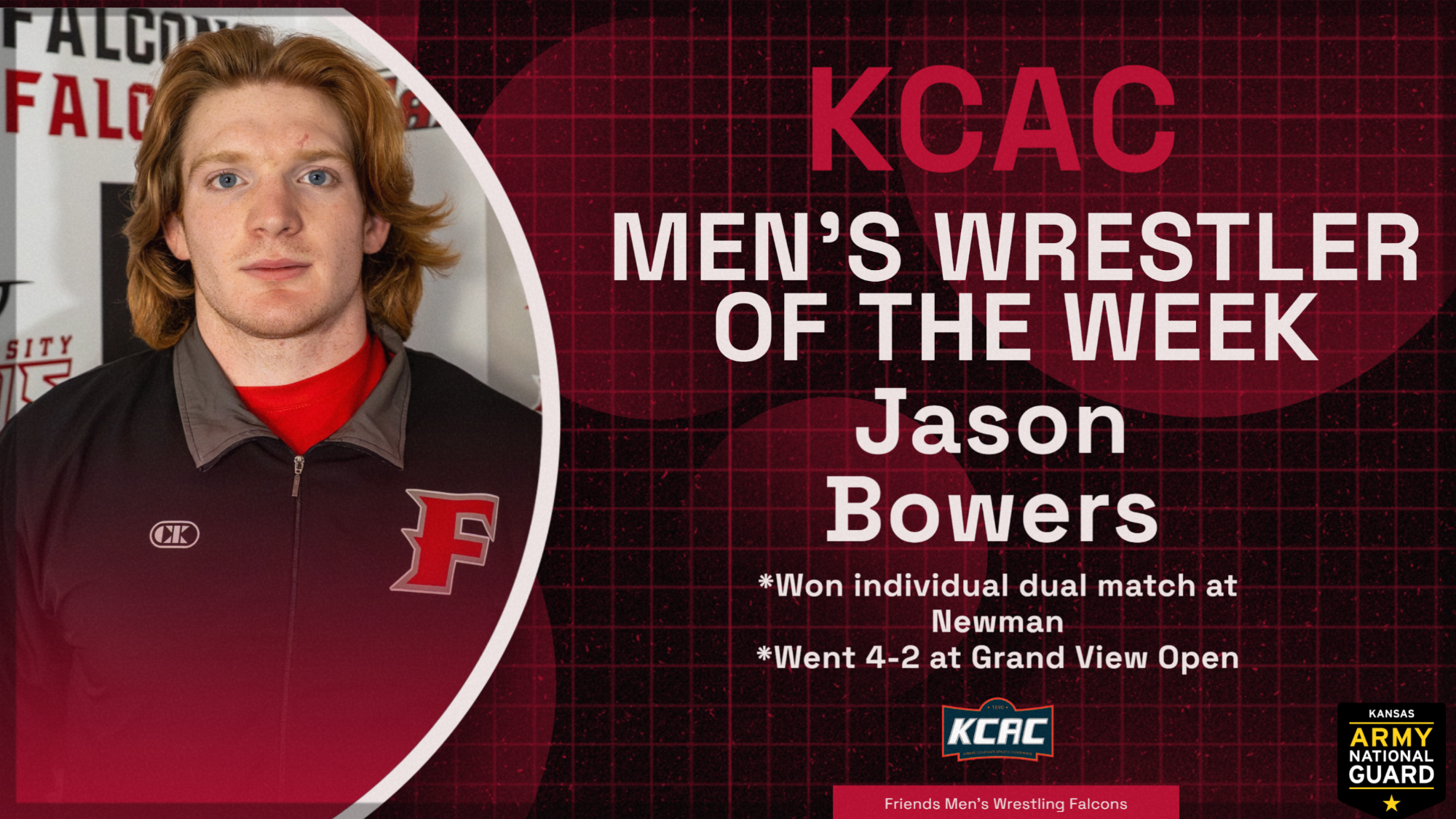 Jason Bowers KCAC Men's Wrestler POW Graphic Web