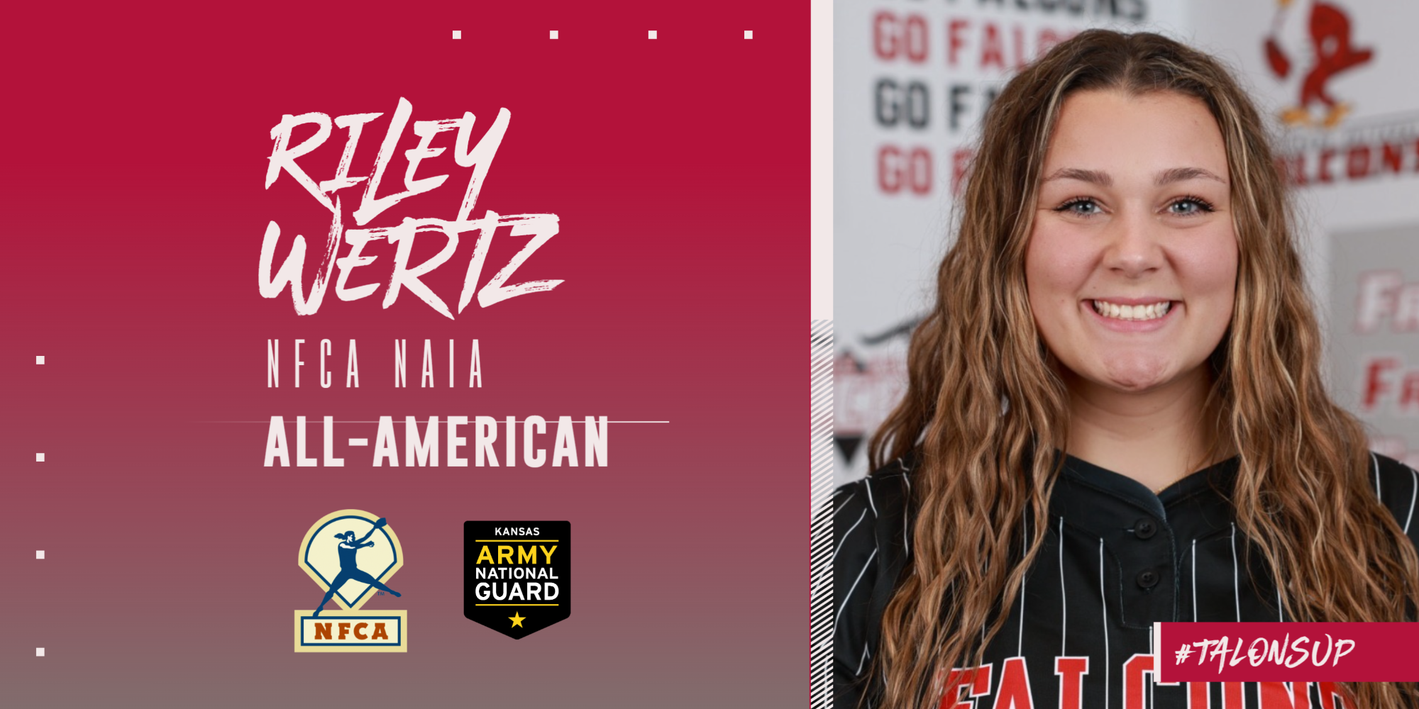 Riley Wertz NFCA NAIA All-American Graphic Web
