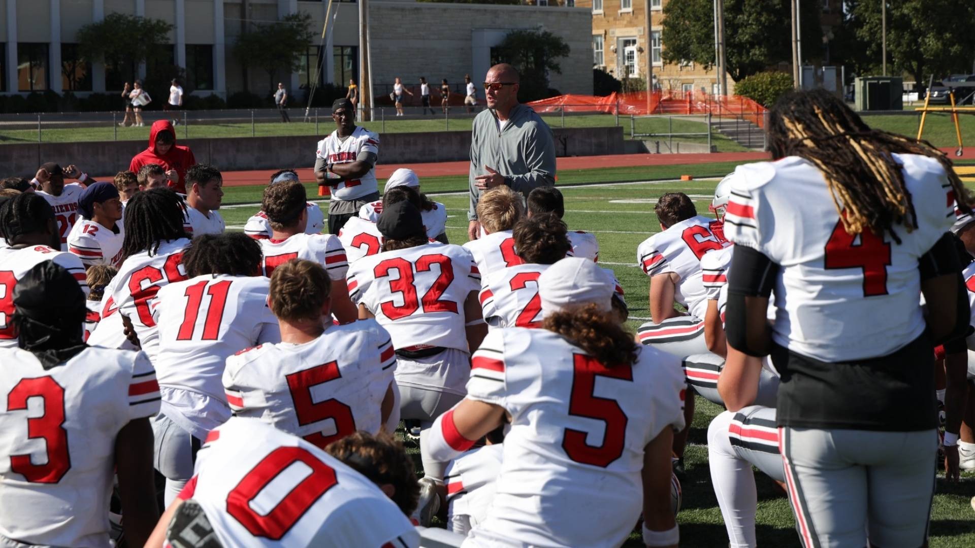 Football huddle action web