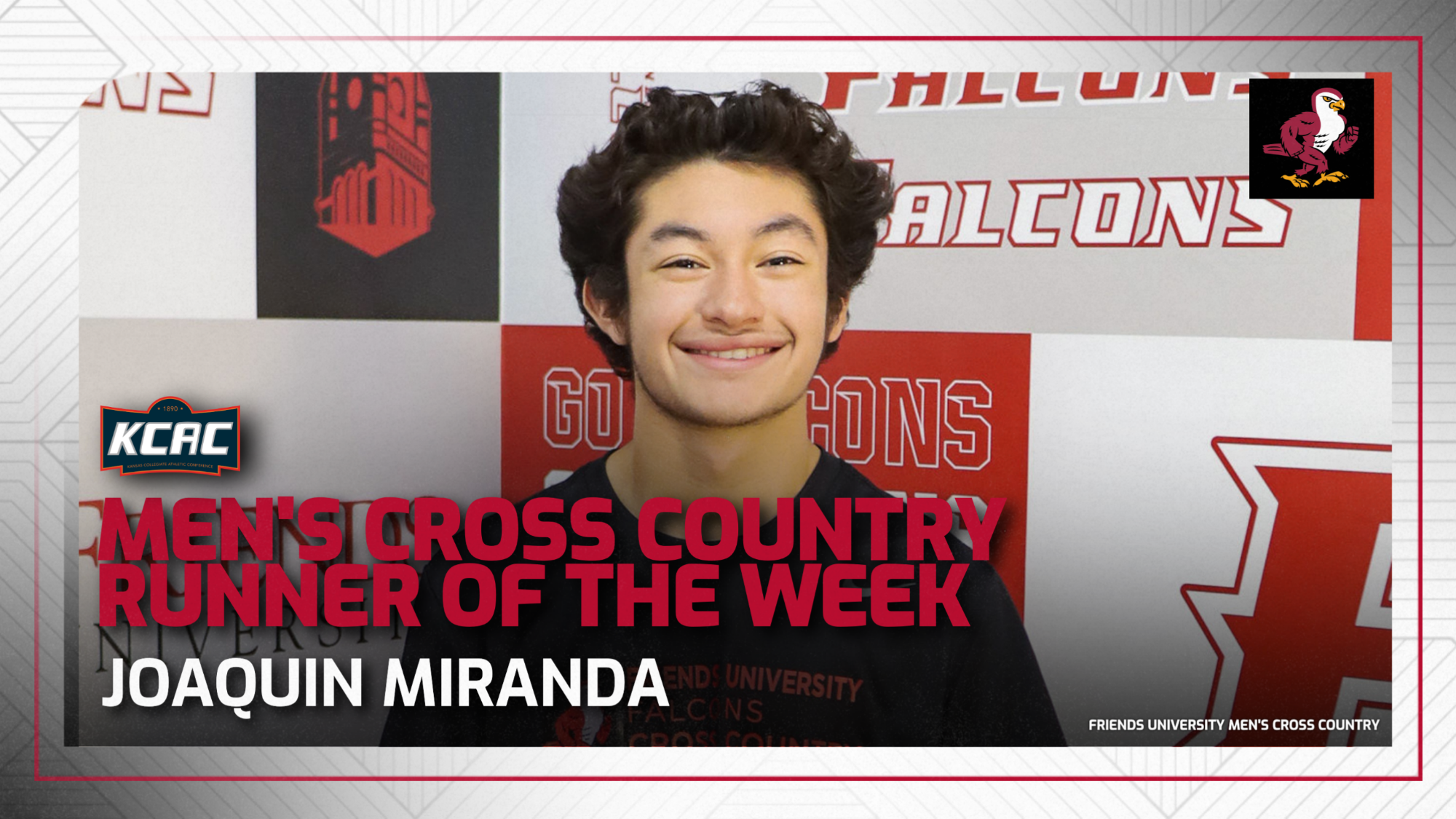 Joaquin Miranda KCAC Men's Cross Country POW Graphic Web
