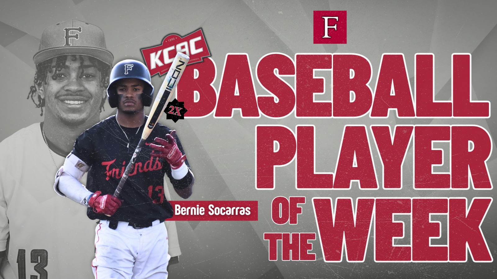 Bernie Socarras KCAC Baseball POW 2 Graphic Web