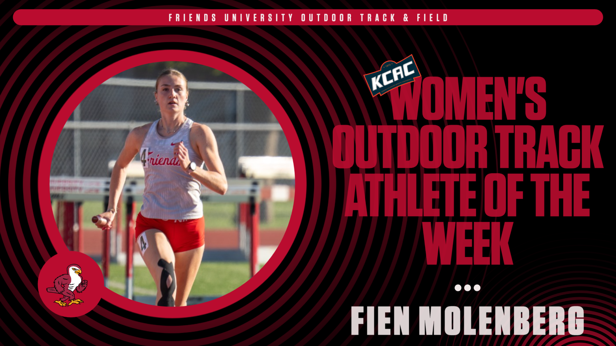 Fien Molenberg KCAC Women's Outdoor Track POW Graphic Web