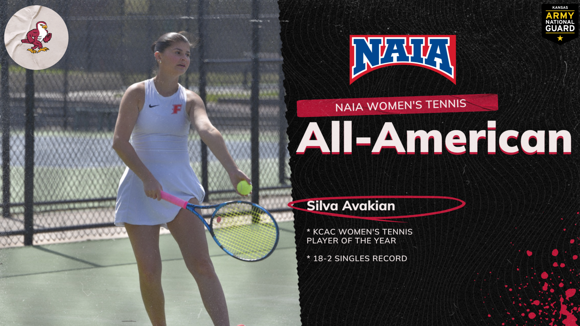 Silva Avakian NAIA W Tennis All-American Graphic Web
