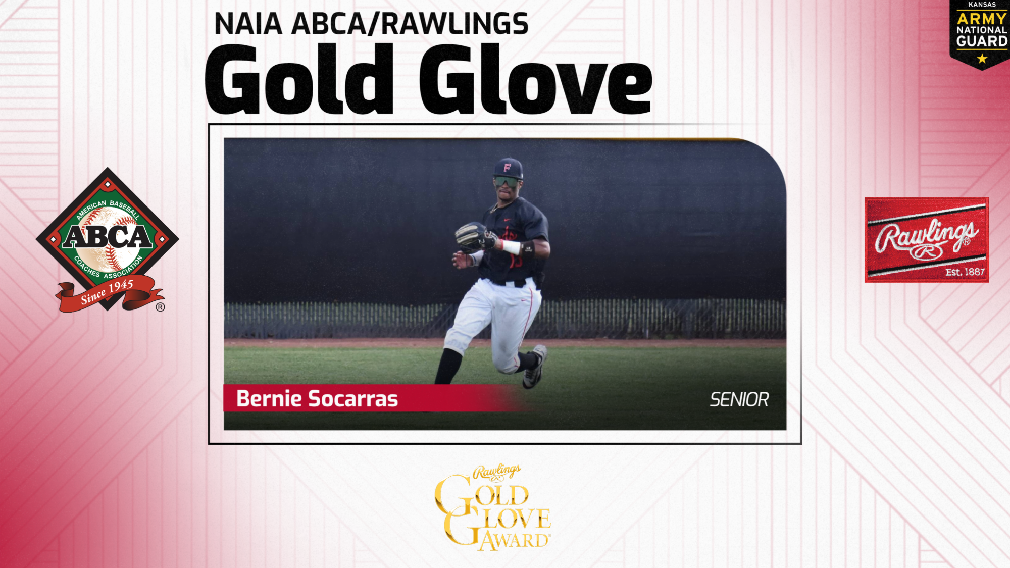 Bernie Socarras NAIA ABCA Rawlings Gold Glove Graphic Web