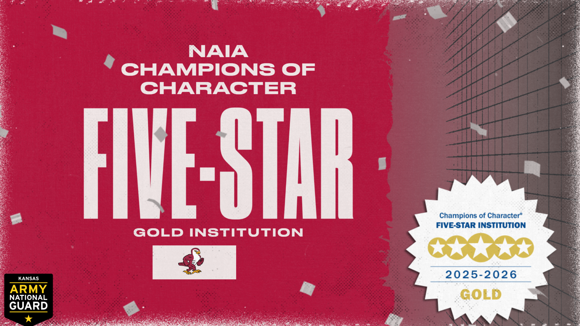 Five-Star NAIA Champions of Character Gold Award Graphic Web