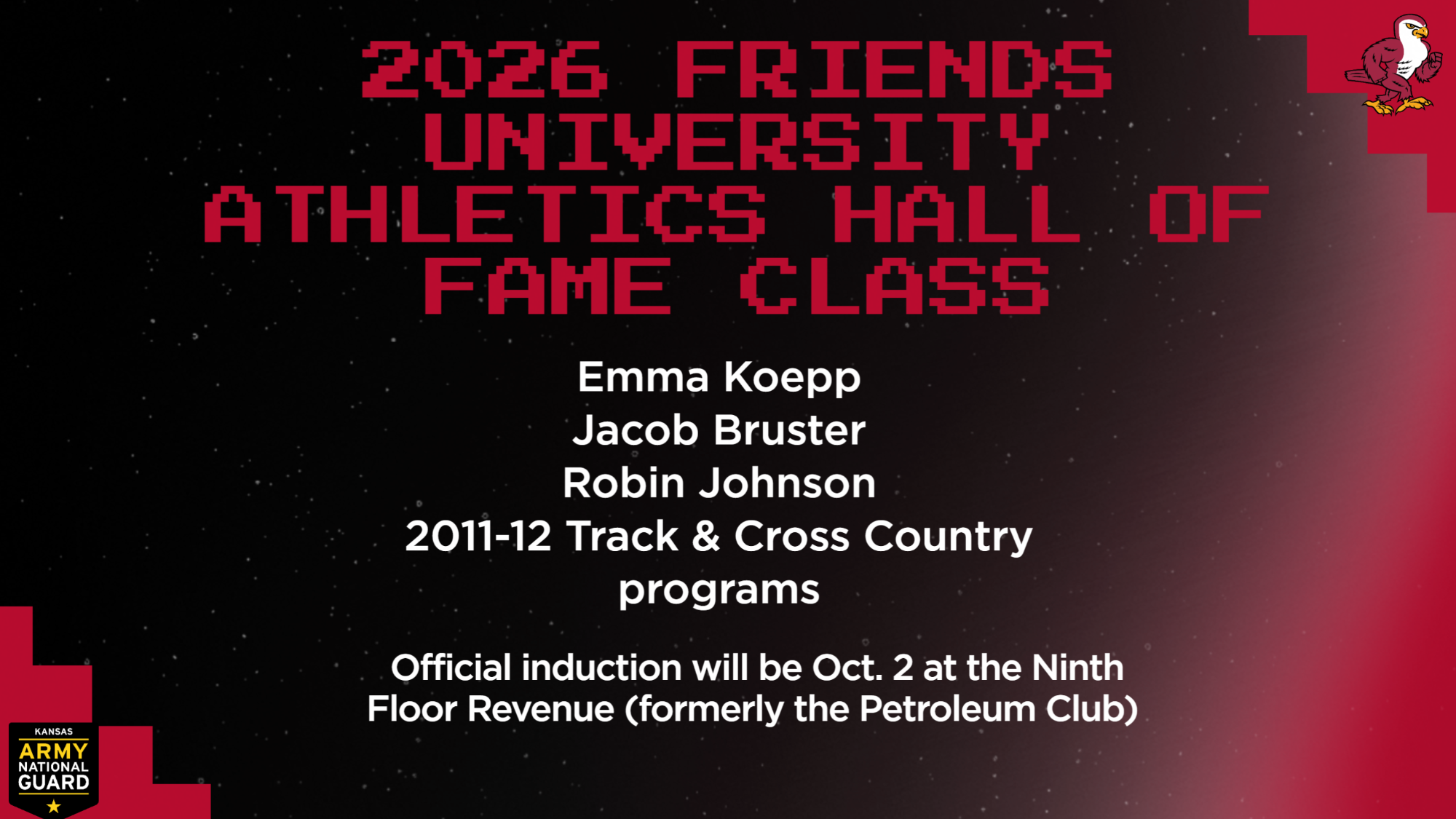 2026 Athletics Hall of Fame Graphic Web