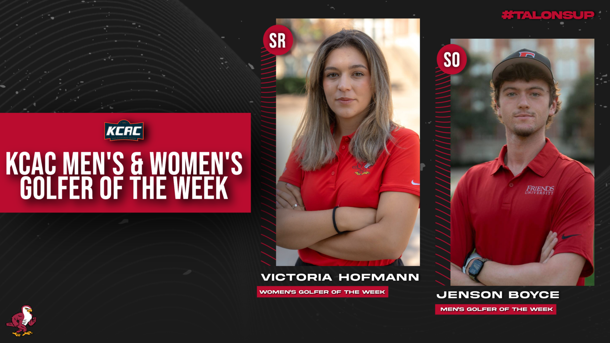 KCAC Men's and Women's Golf POW Graphic Web