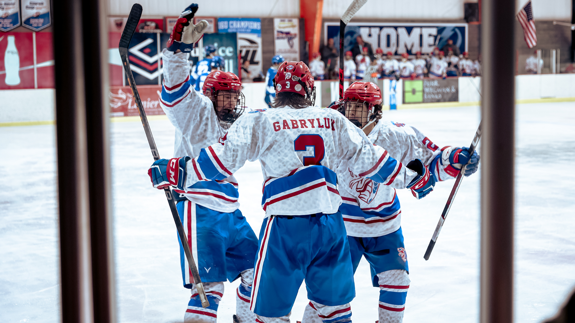 Ice Hockey Group Celebration