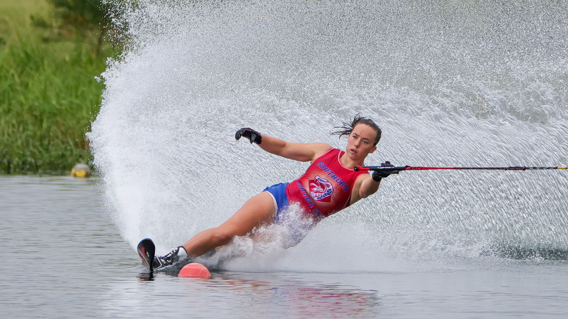 Olivia Chute skiing at 2024 season opener