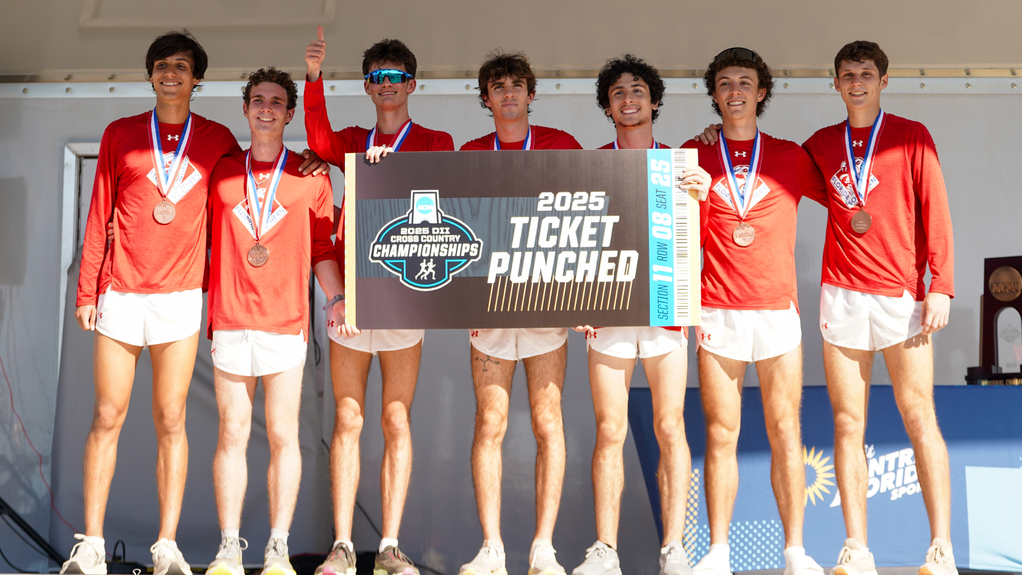 The Men's Cross Country All-Region Performers with the 