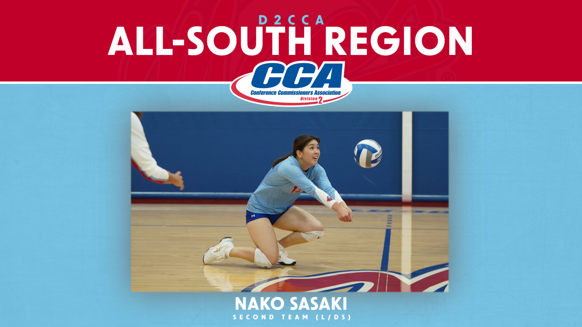 D2CCA All-South Region Graphic for Nako Sasaki