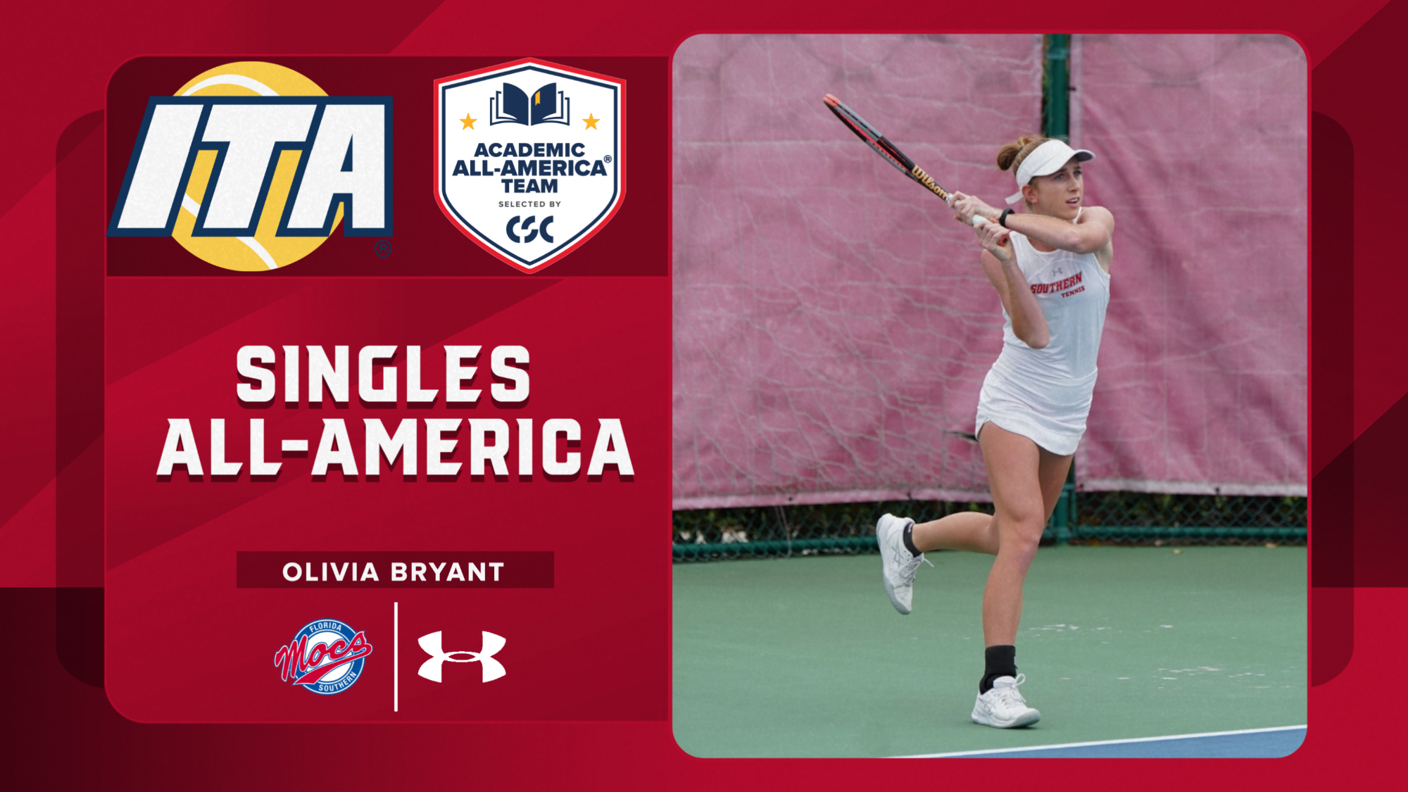Bryant named ITA All-American and CSC Academic All-American 