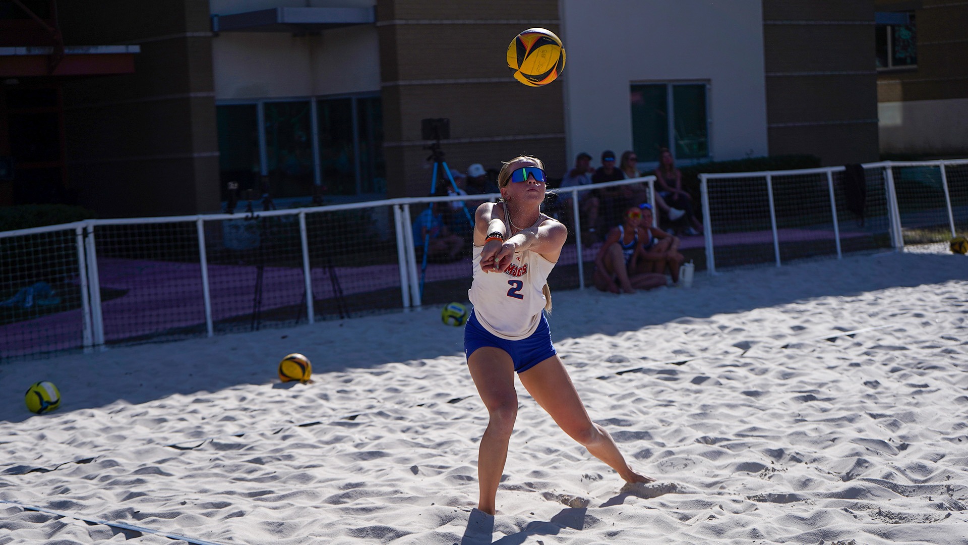 Sydney Melcher passing the ball