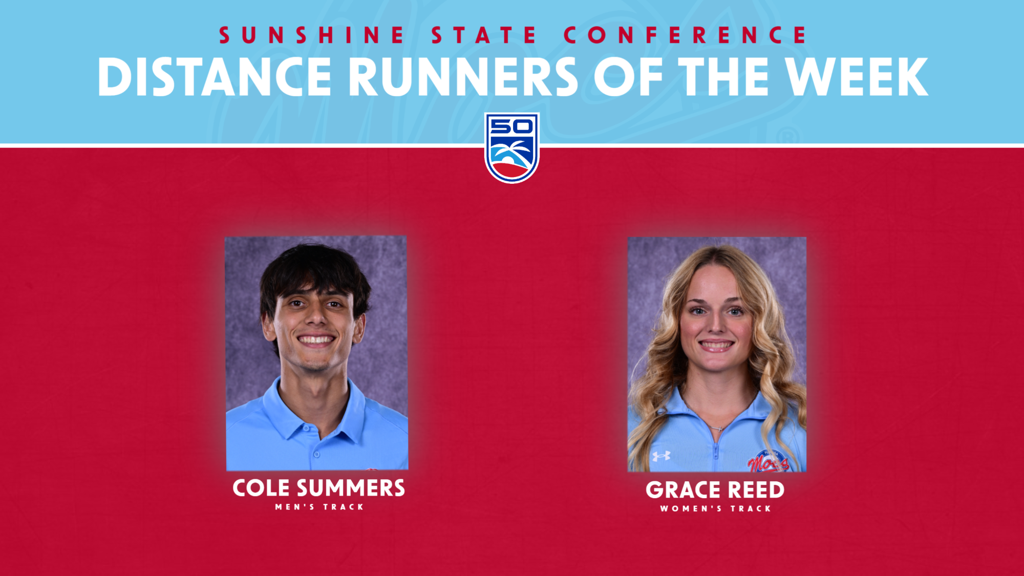 Cole Summers and Grace Reed Sweep SSC Distance Runners of the Week Honors