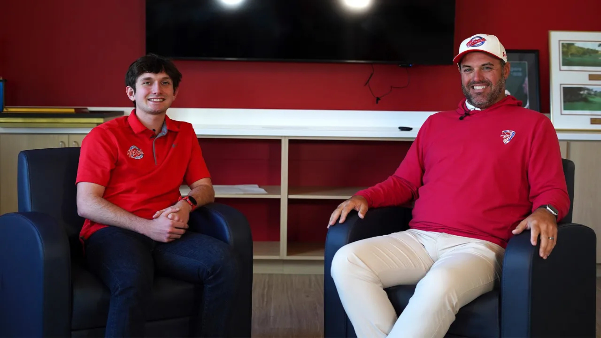 Karl Van Gelder and Brian Richey sitting in chairs