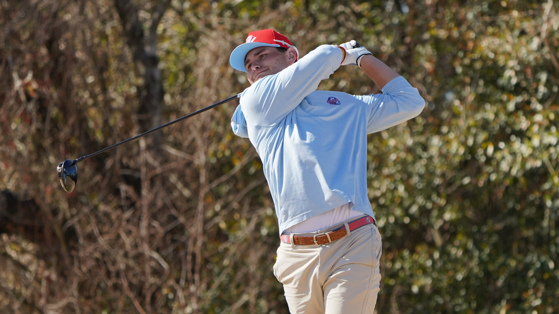Donte Groppuso holds a finish of swing