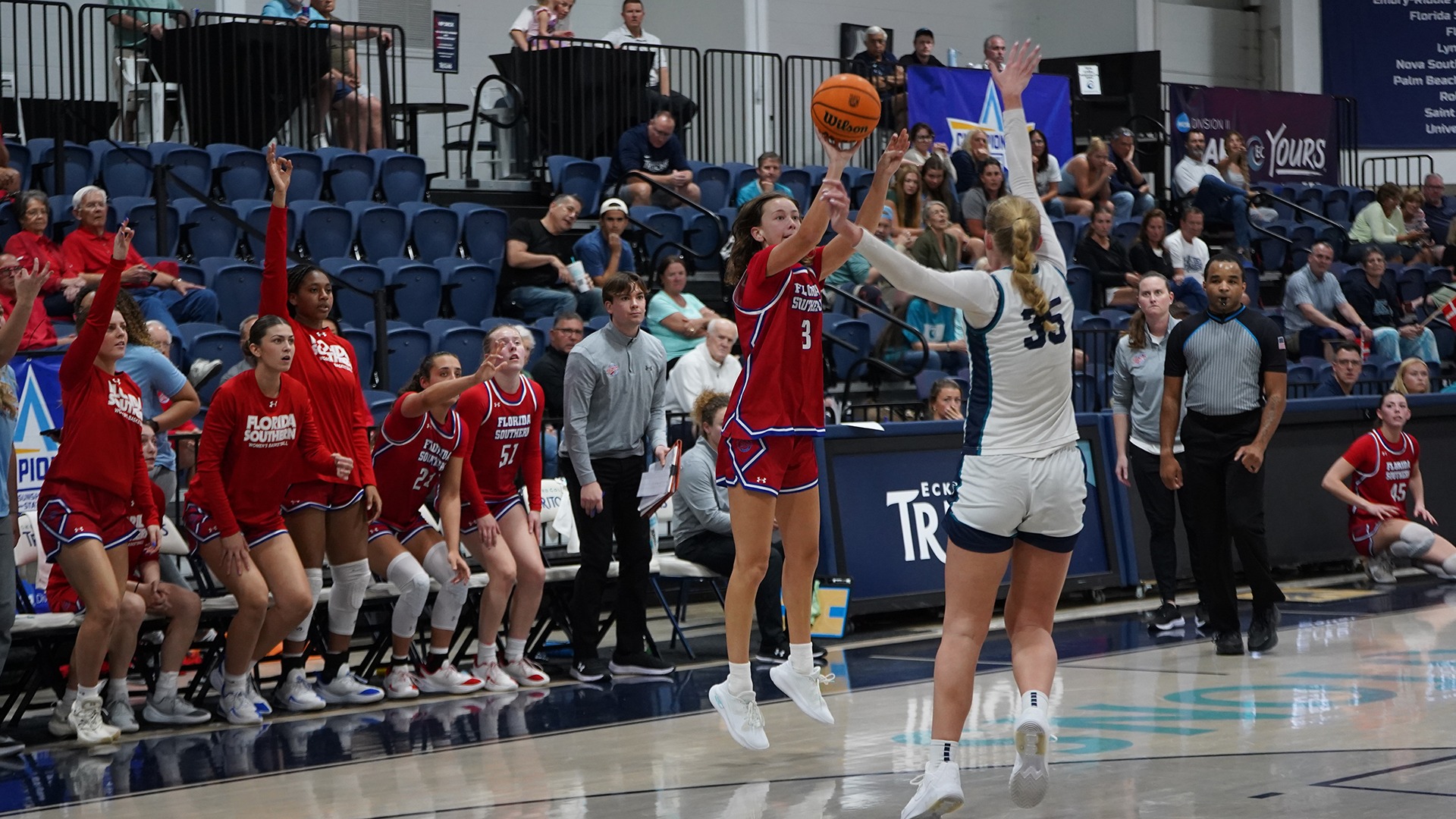 Lily Rangaard Shooting Three against Eckerd in the SSC Semifinals