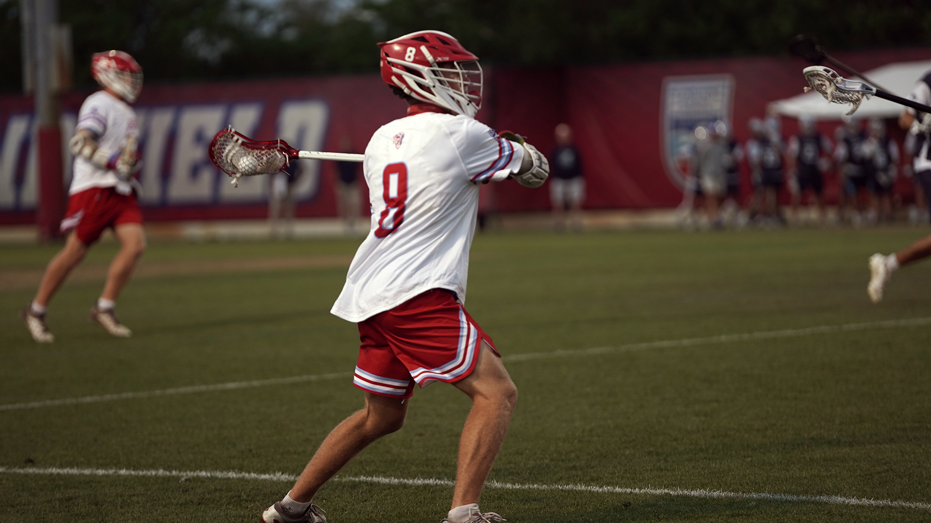 Maddux Walton cradles the ball versus Palm Beach Atlantic