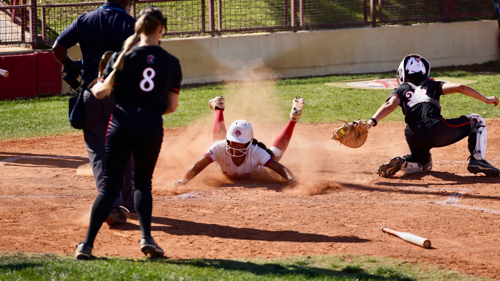 Gabby Young Sliding into Home
