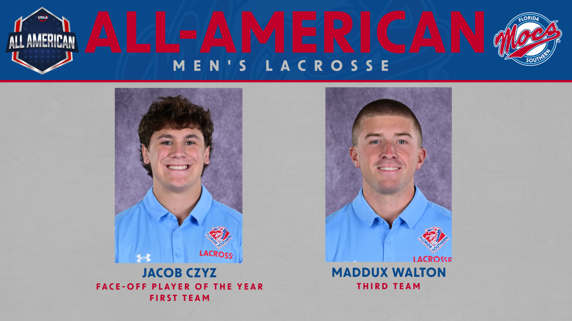 USILA All-America Graphic for Czyz and Walton