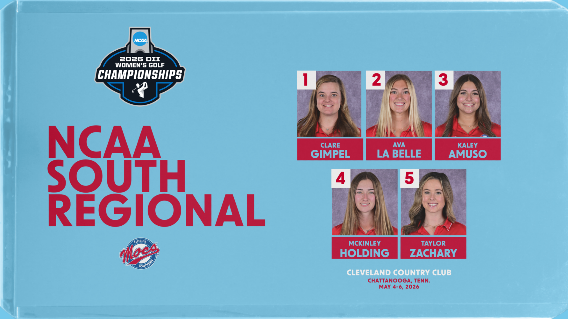 WG NCAA Regional Lineup 2026