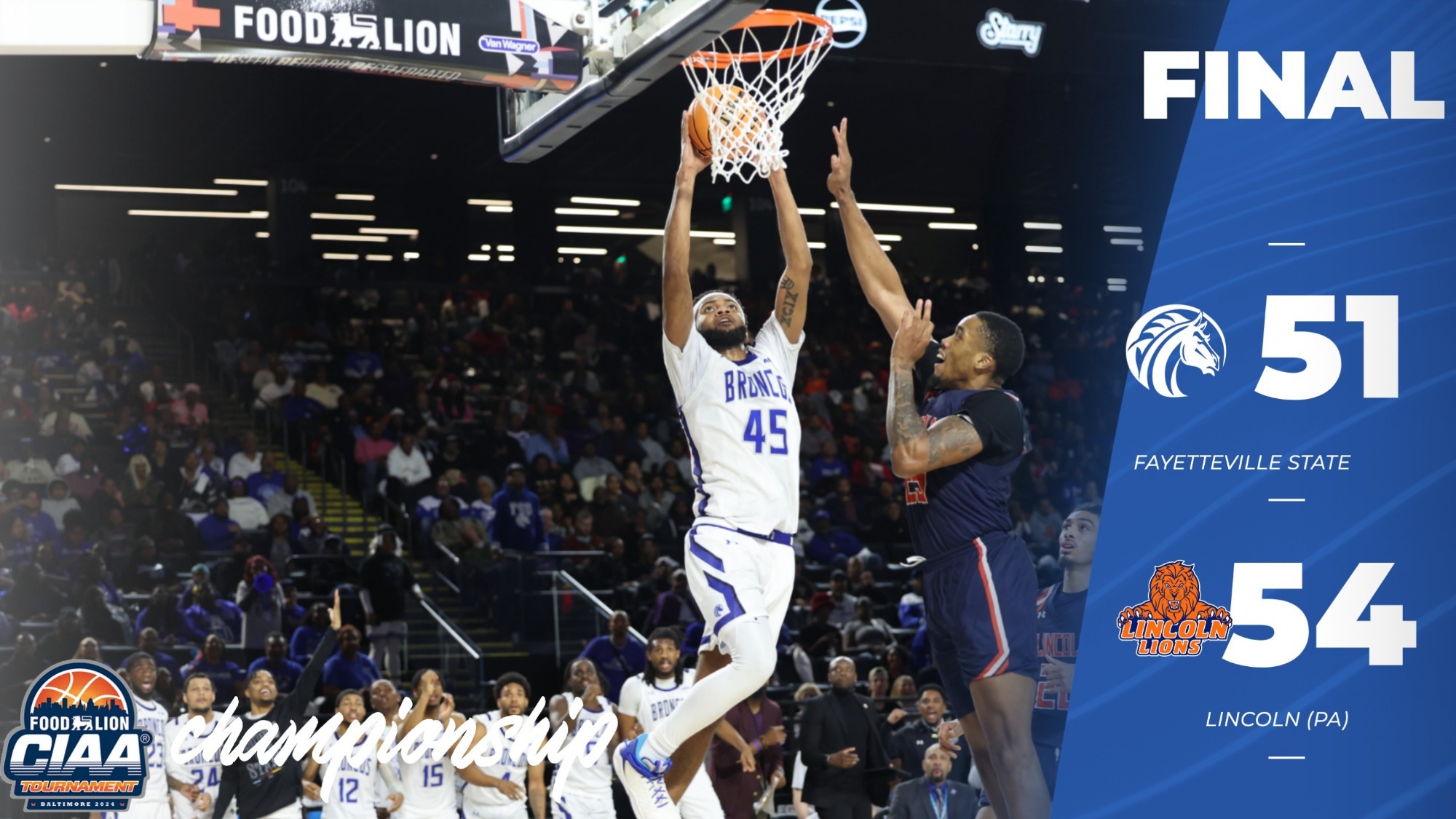 Brackets Set for 2024 CIAA Men's Basketball Tournament in Baltimore, MD