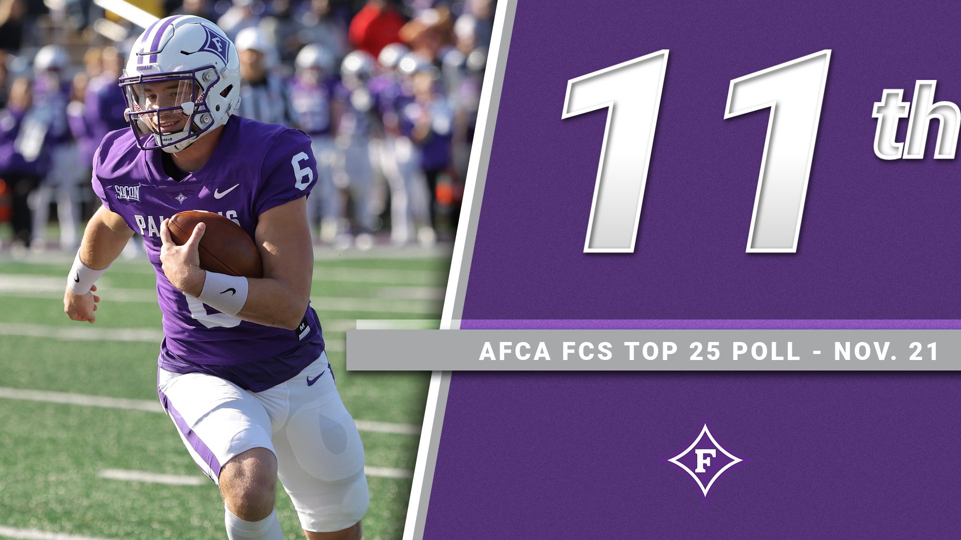 Furman Ranked 11th In AFCA Final Regular Season Poll Furman University Furman Ranked 11th In AFCA Final Regular Season Poll Furman University