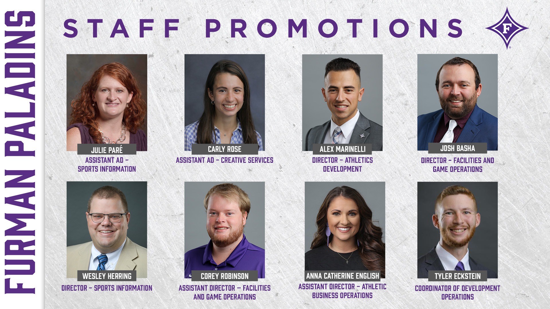 Furman Announces Promotions Of Athletics Staff Furman University