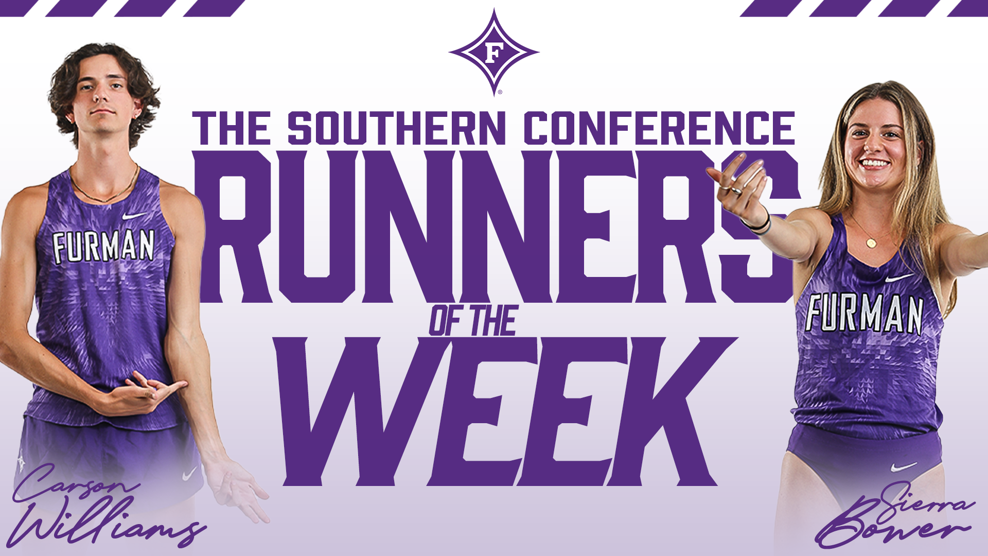 Furman's Williams & Bower Chosen SoCon Track Athletes Of The Week