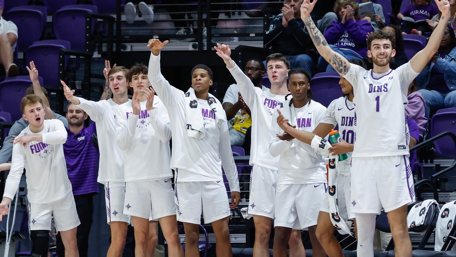 Men's Basketball Bench vs. Queens
