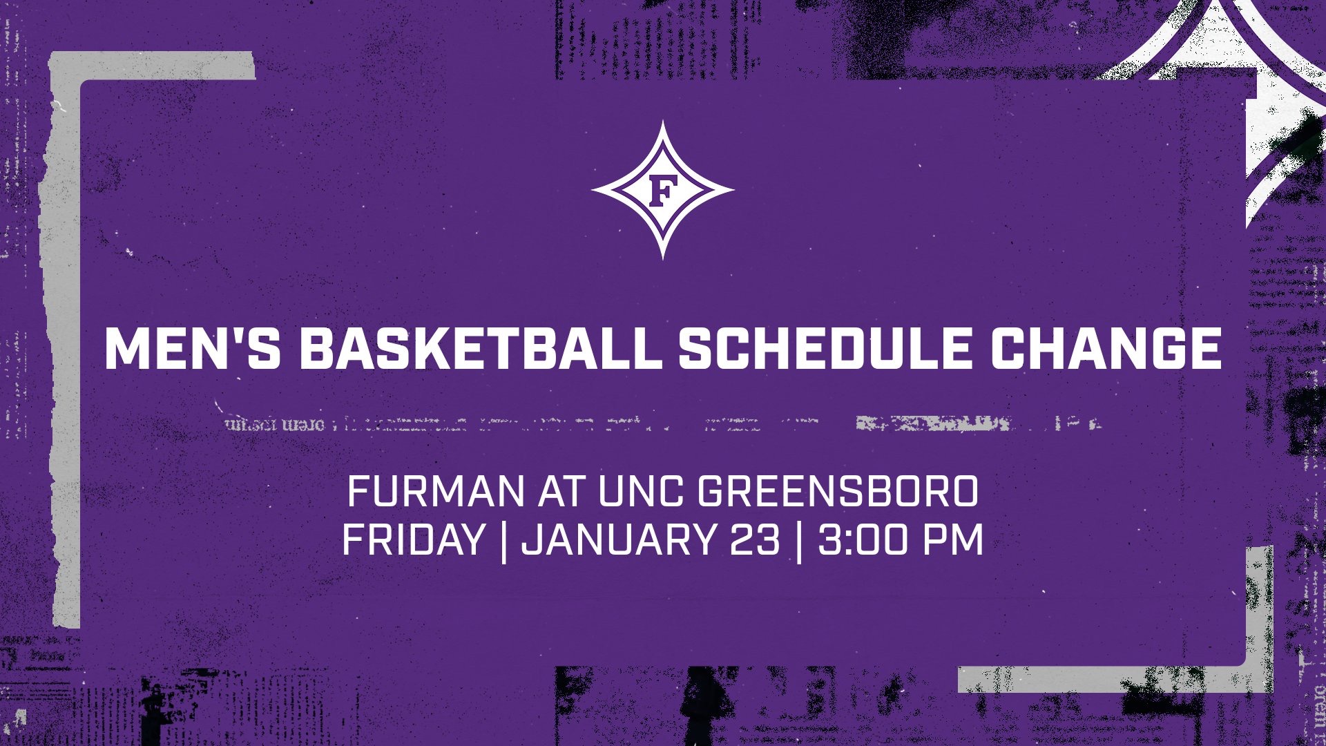 MBB Schedule Change UNCG Jan. 23, 2026