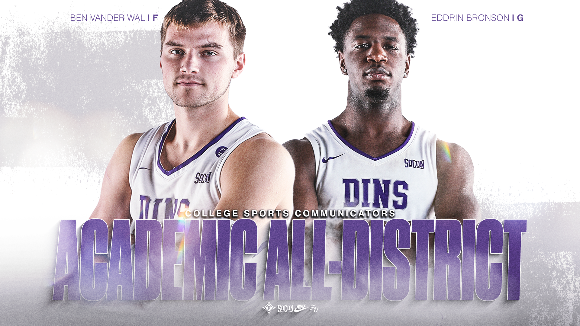 Bronson and Vander Wal CSC Academic All-District Graphic