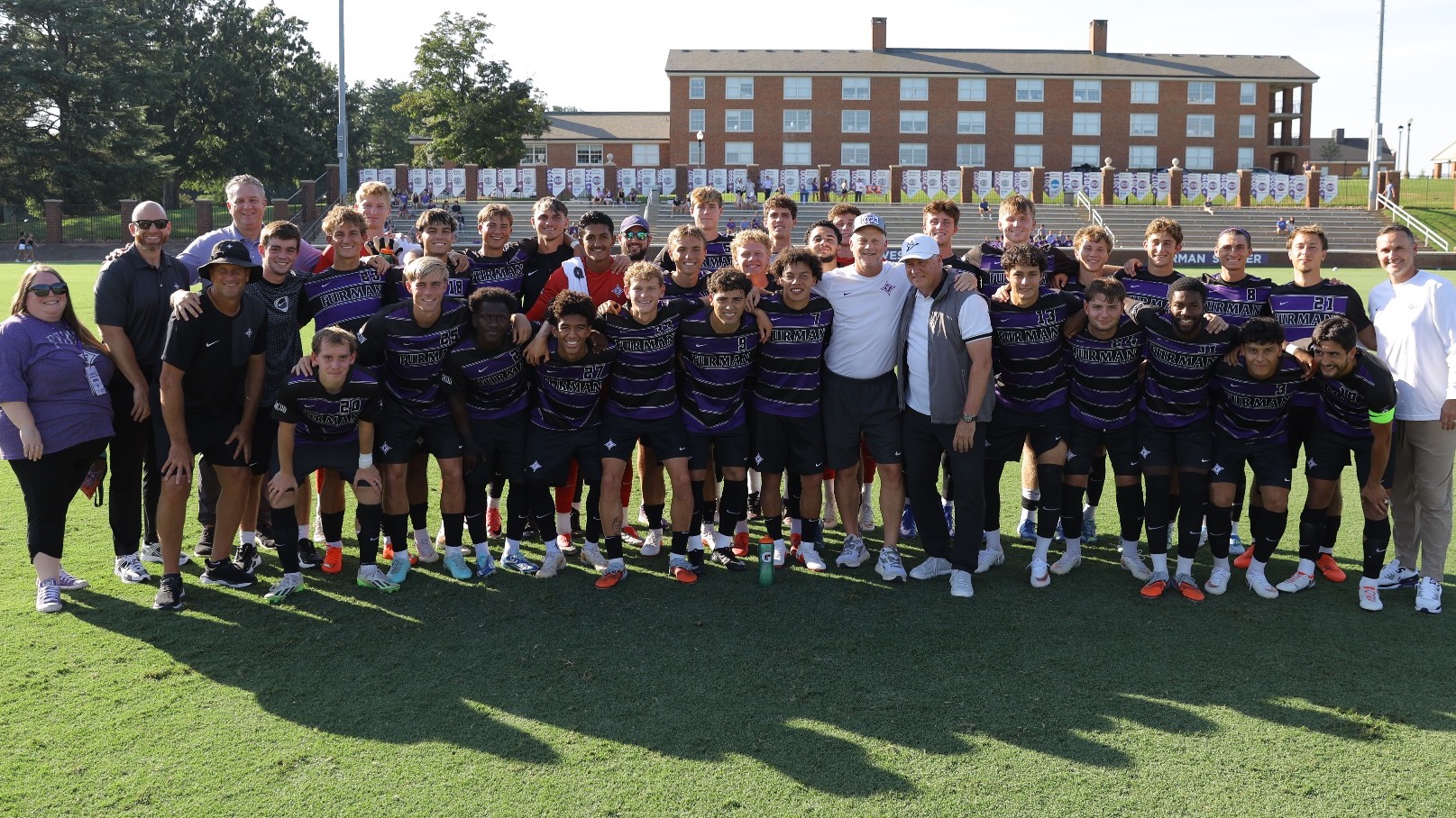 The 2025 Furman Men's Soccer Team Banner Unveiling