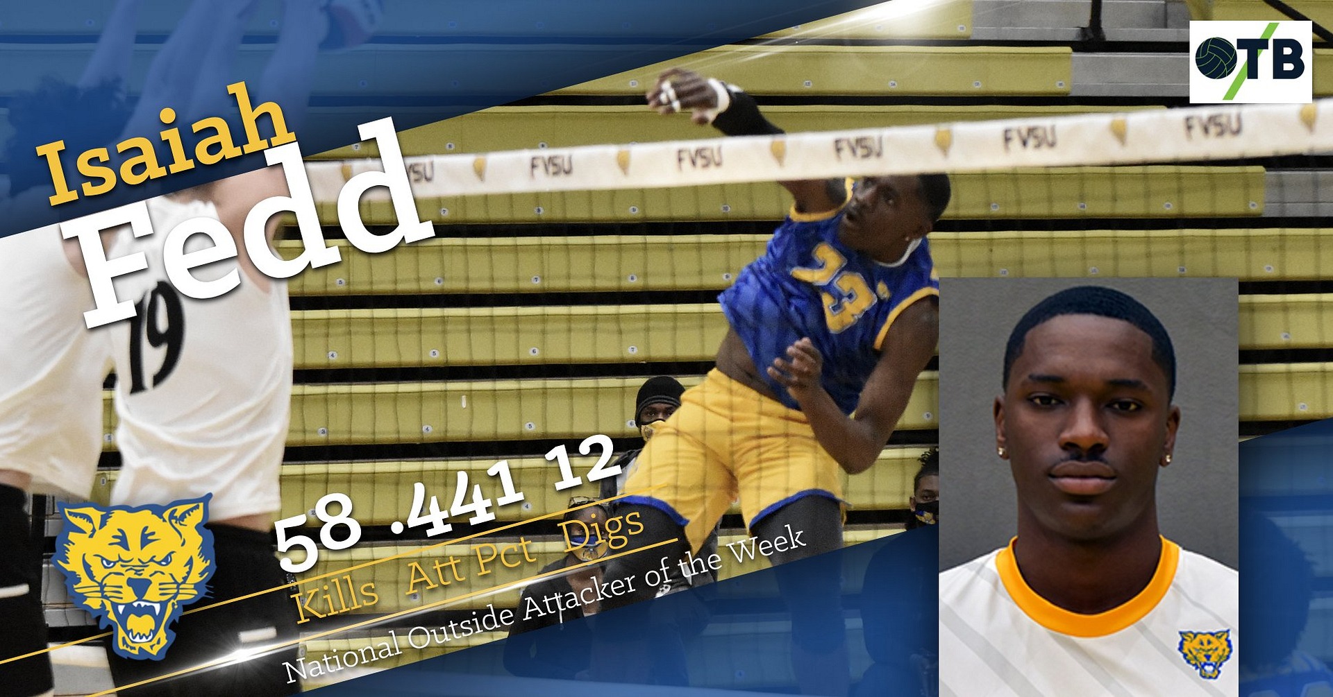 Isaiah Fedd Men's Volleyball FVSU Athletics