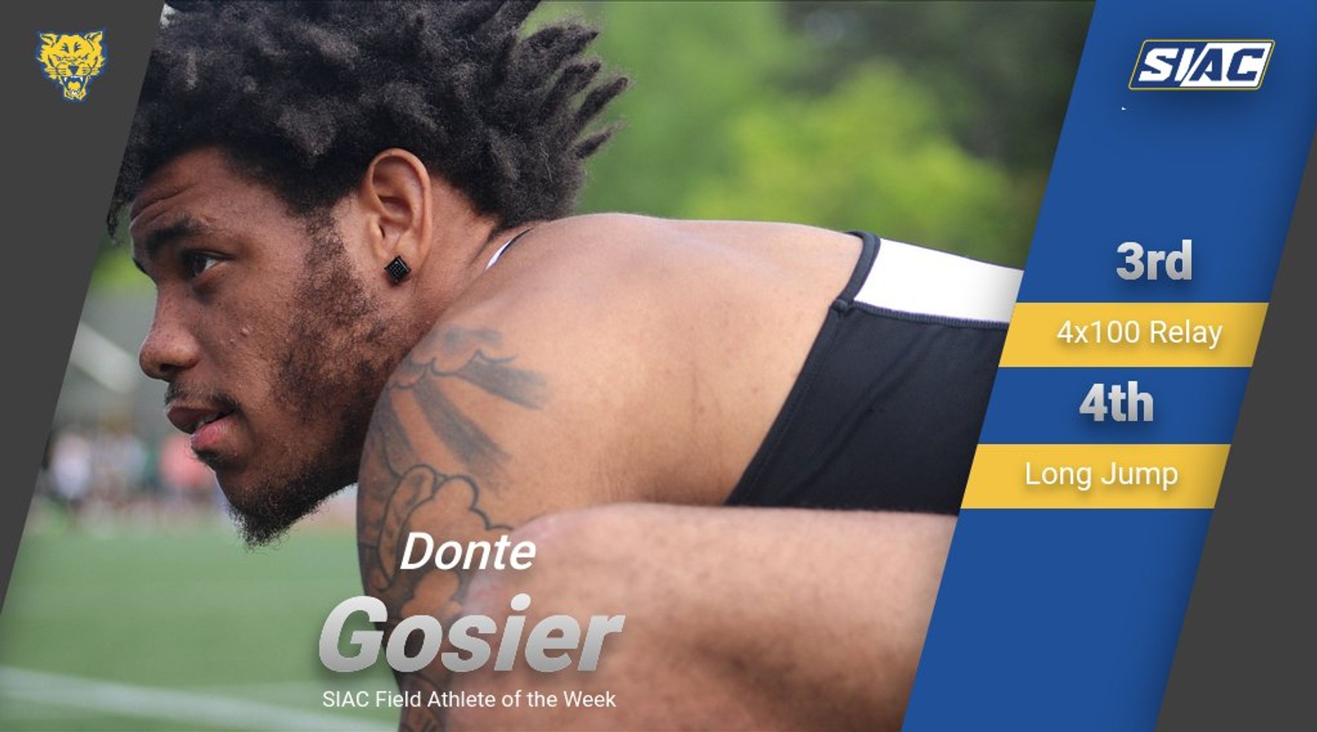 Donte Gosier Men's Track and Field FVSU Athletics