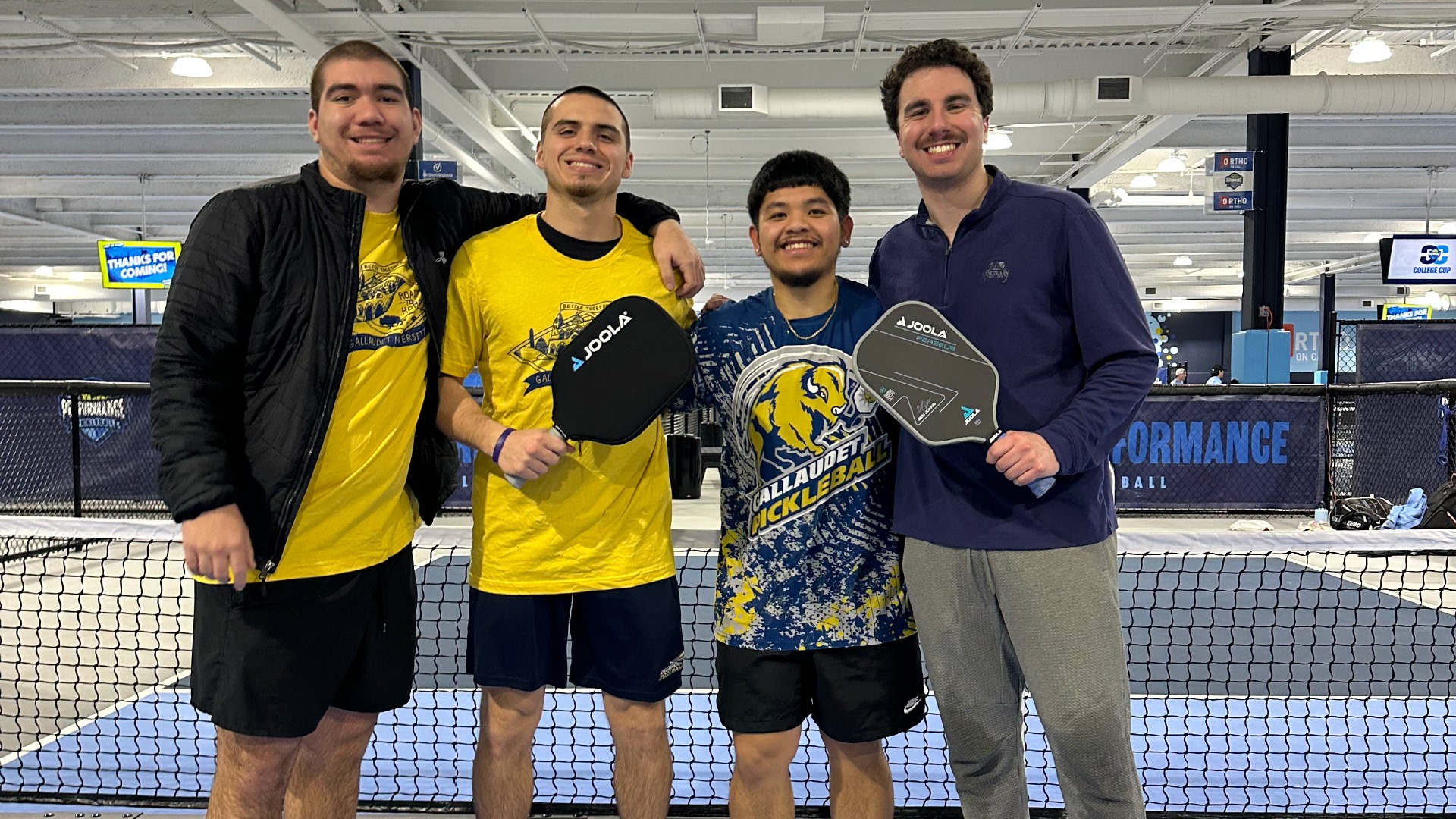 Group picture of Gallaudet Pickleball Club at College Cup in Richmond, Va.