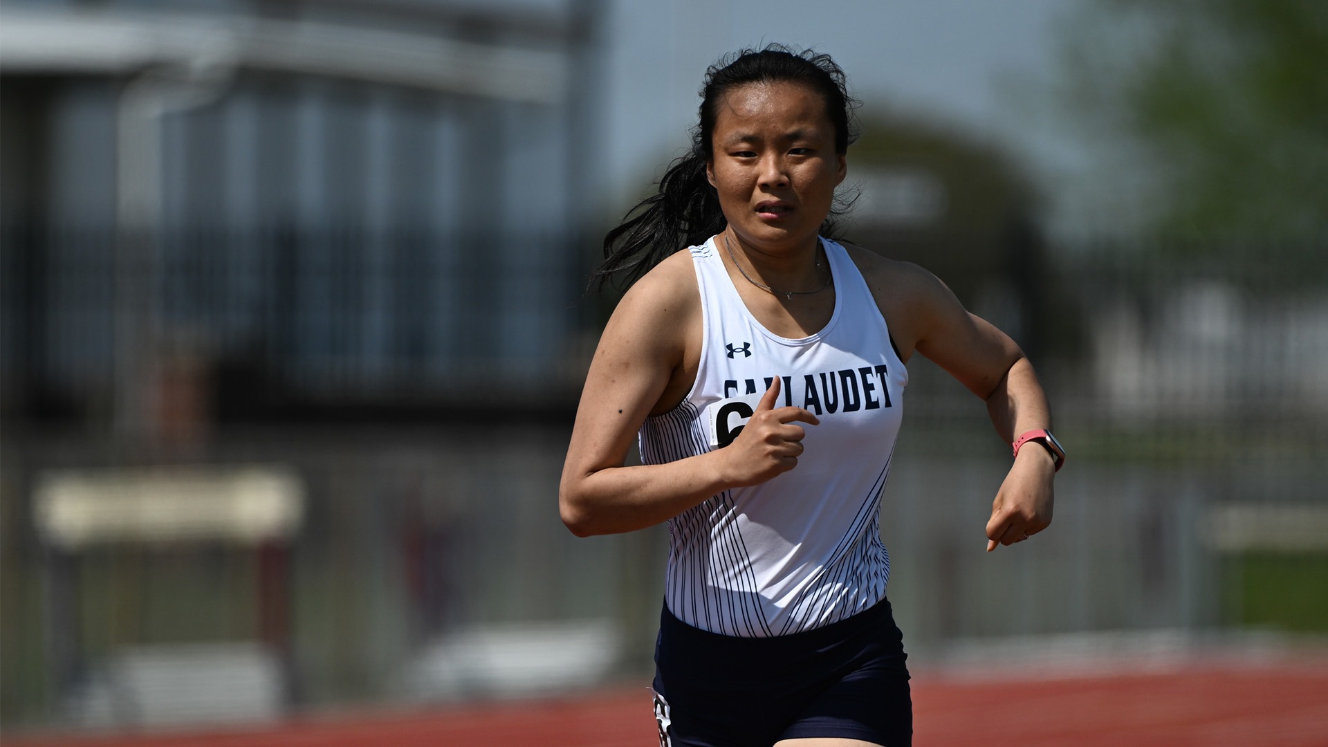 Gallaudet runner Joy Watkins ran 800 meter event at Salisbury's Eastern Shore Challenge