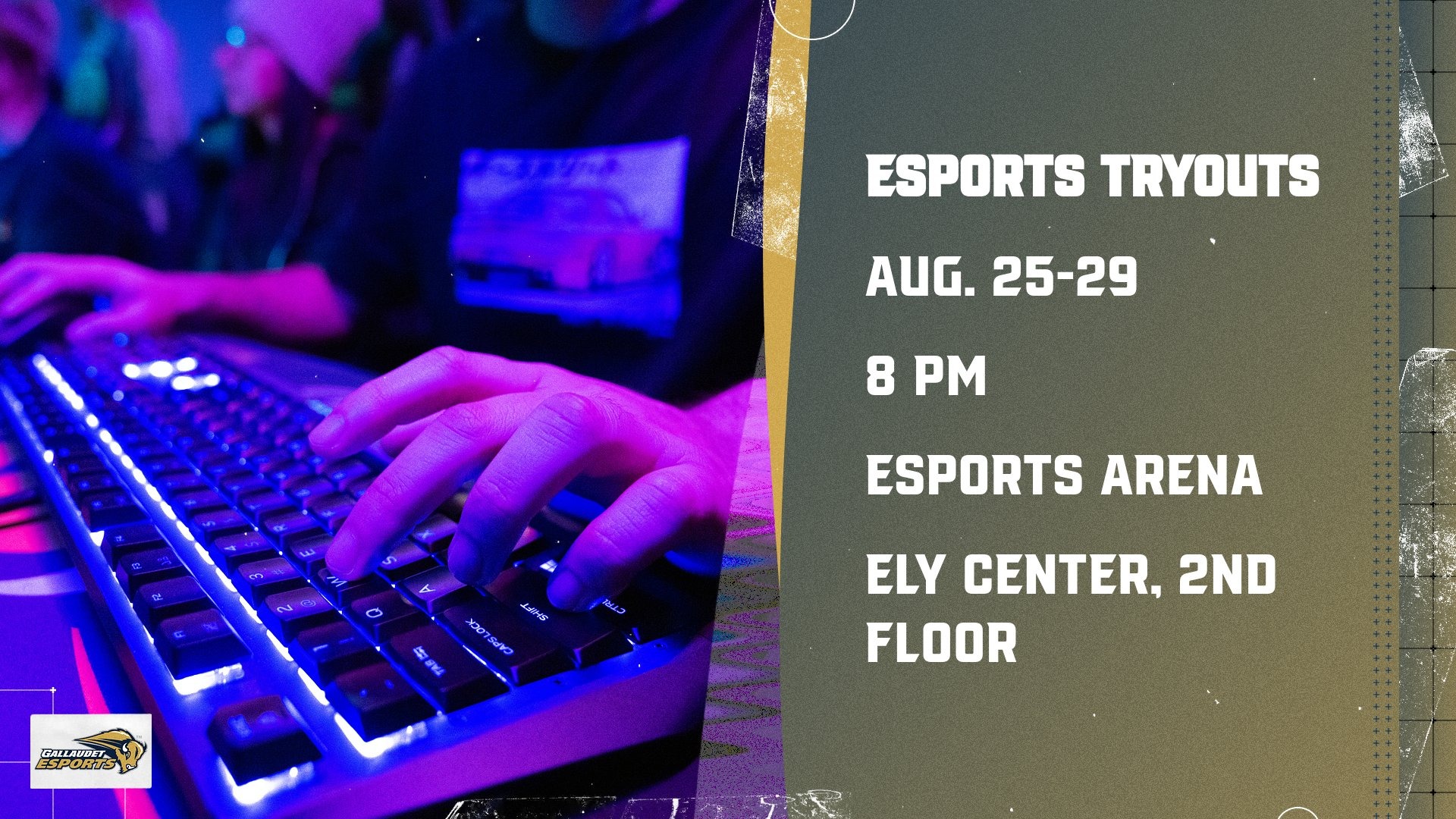 2025 esports tryouts graphic
