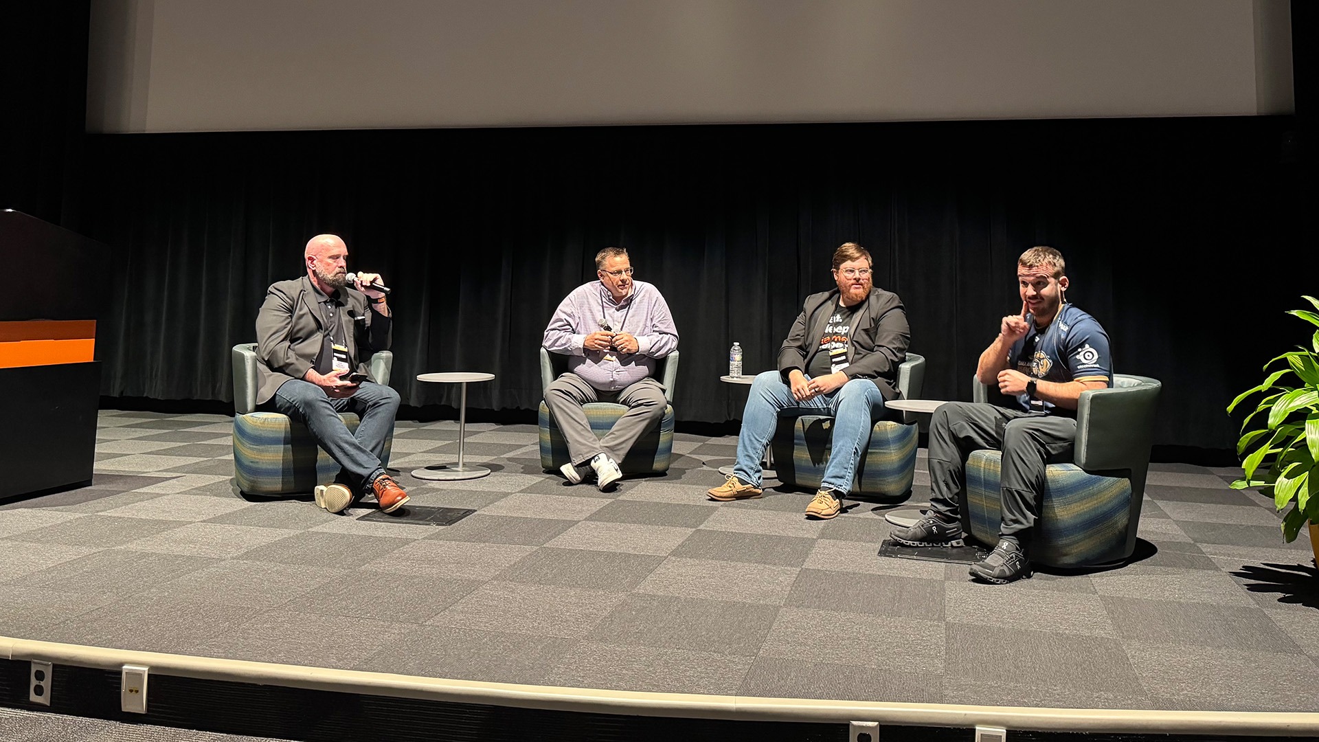 Justin Arrigo gave presenation with another two panelists during Esports summitt at Serious Play Conference