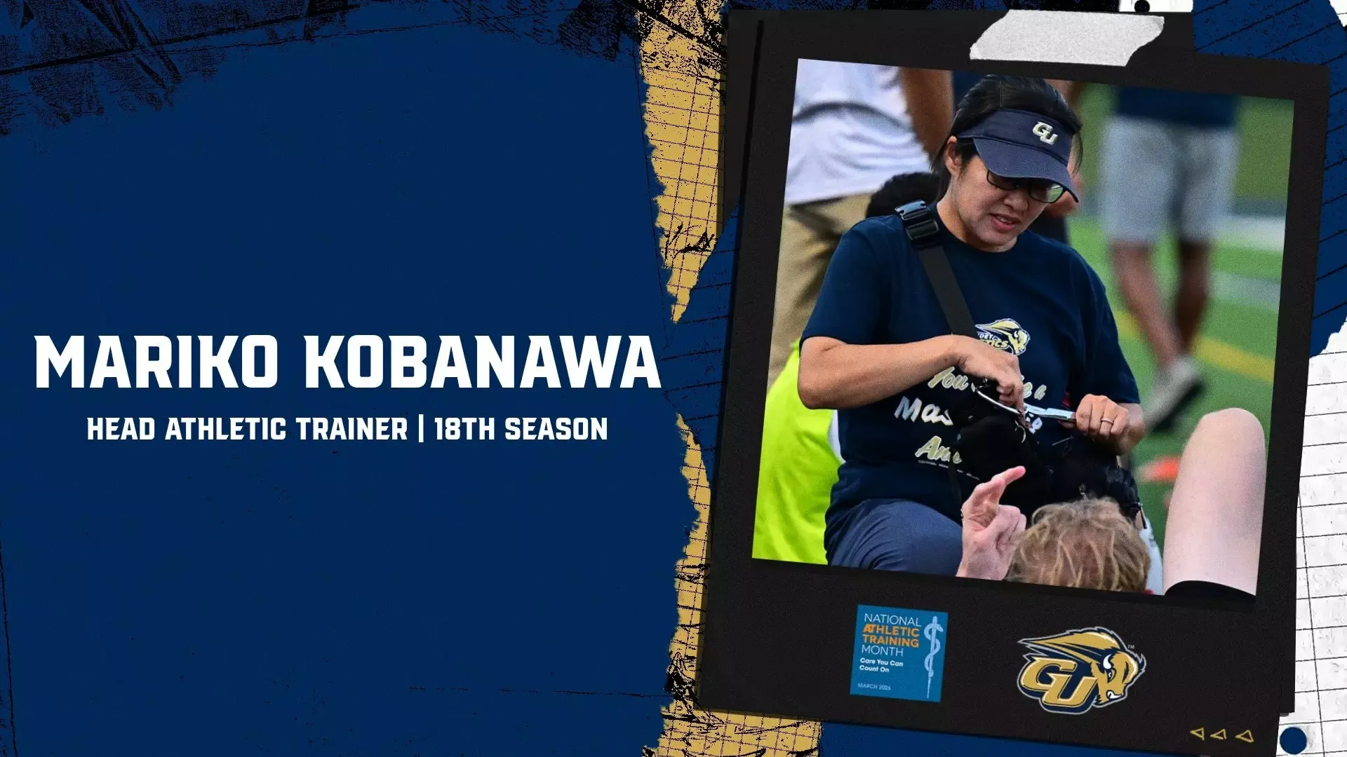 2026 National Athletic Training Month graphic - Mariko Kobanawa in 18th season